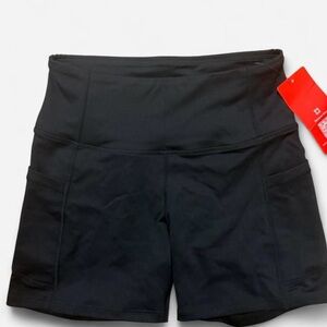 THE GYM PEOPLE High-Waisted Black Biker Shorts – Size Small – NWT